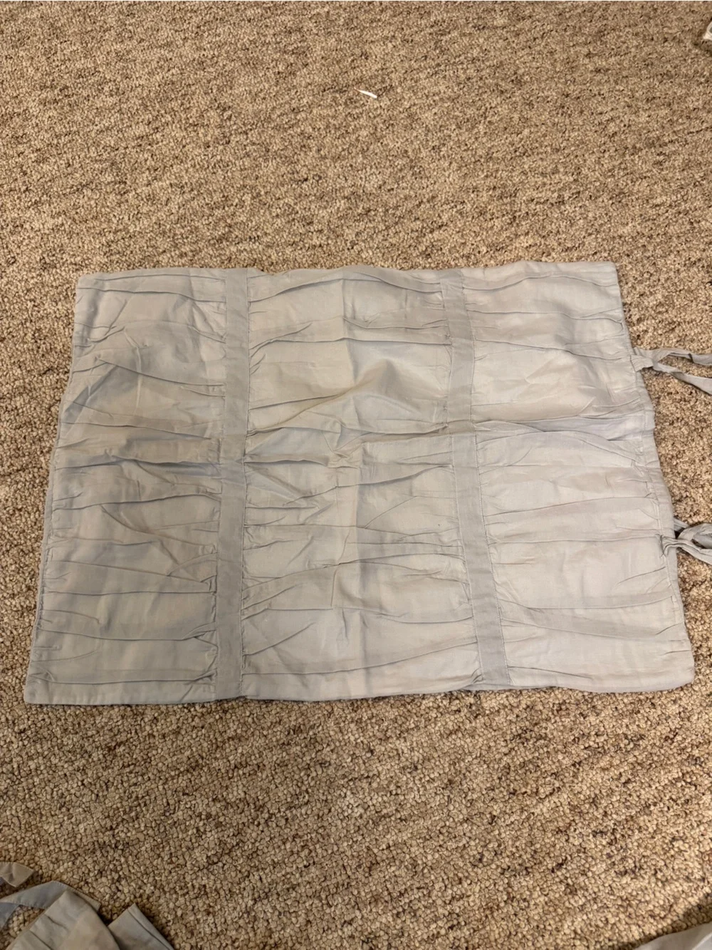 Pottery Barn Light Gray Ruffled Duvet Cover Set